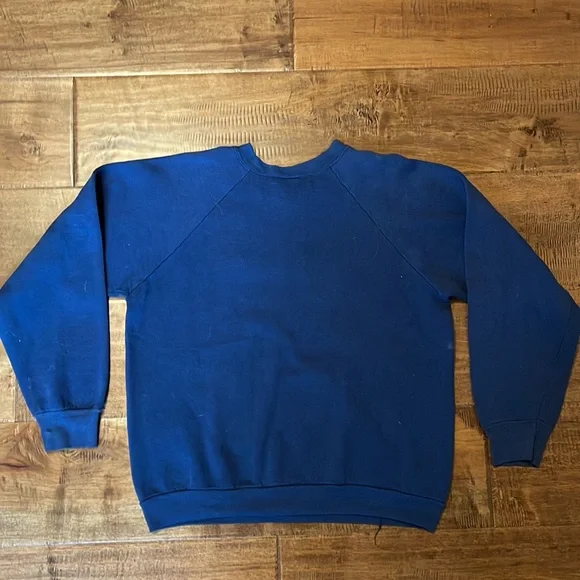 Vintage Polo Ralph Lauren Bootleg Navy Blue Crewneck Sweatshirt - Medium - Picture 4 of 4